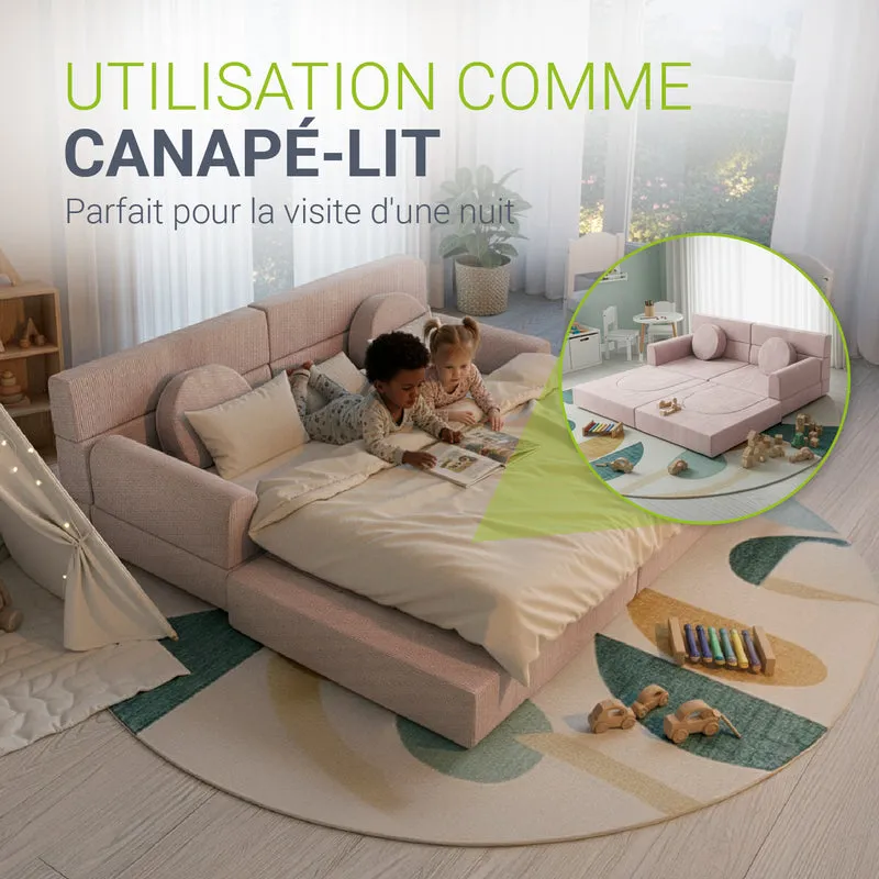 Canapé enfant Kayo en velours côtelé
