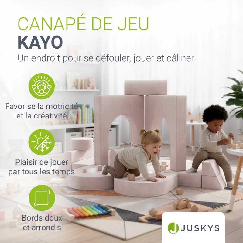 Canapé enfant Kayo en velours côtelé