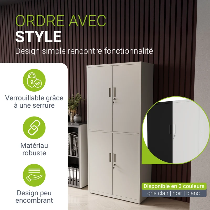 Armoire à dossiers en métal