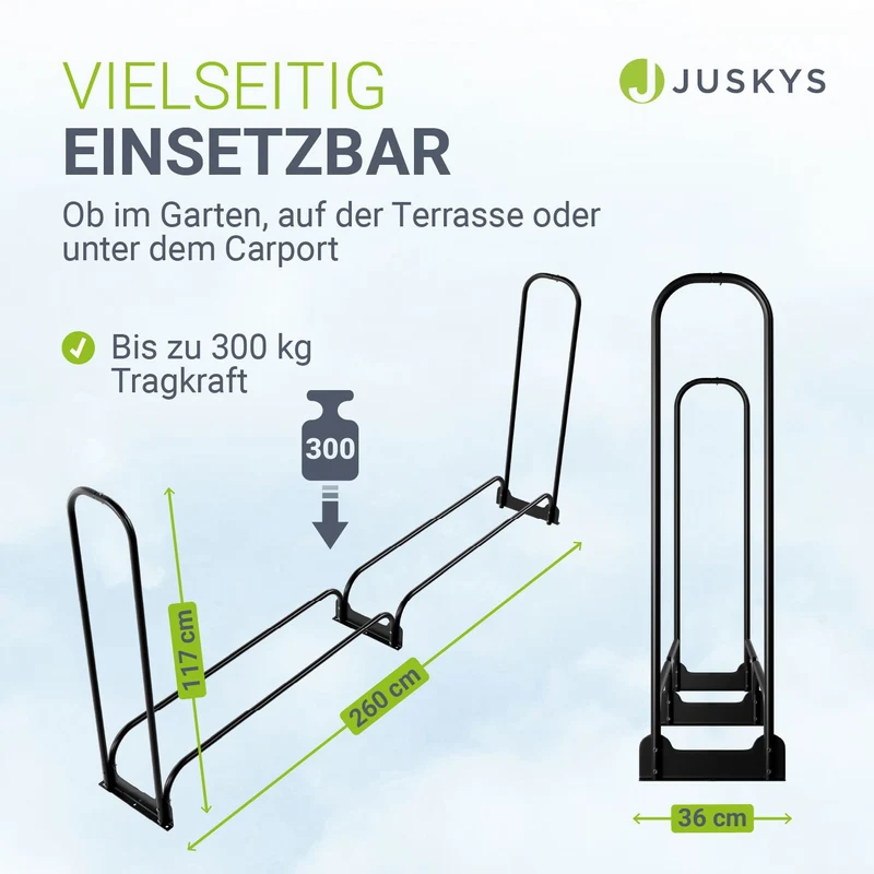 Abri à bois extérieur en acier