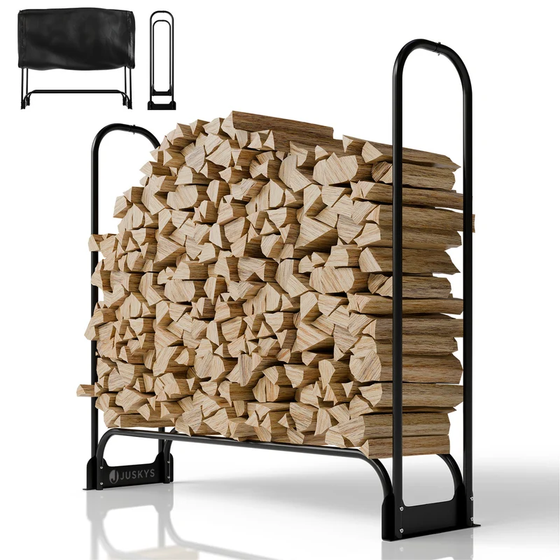 Abri à bois extérieur en acier