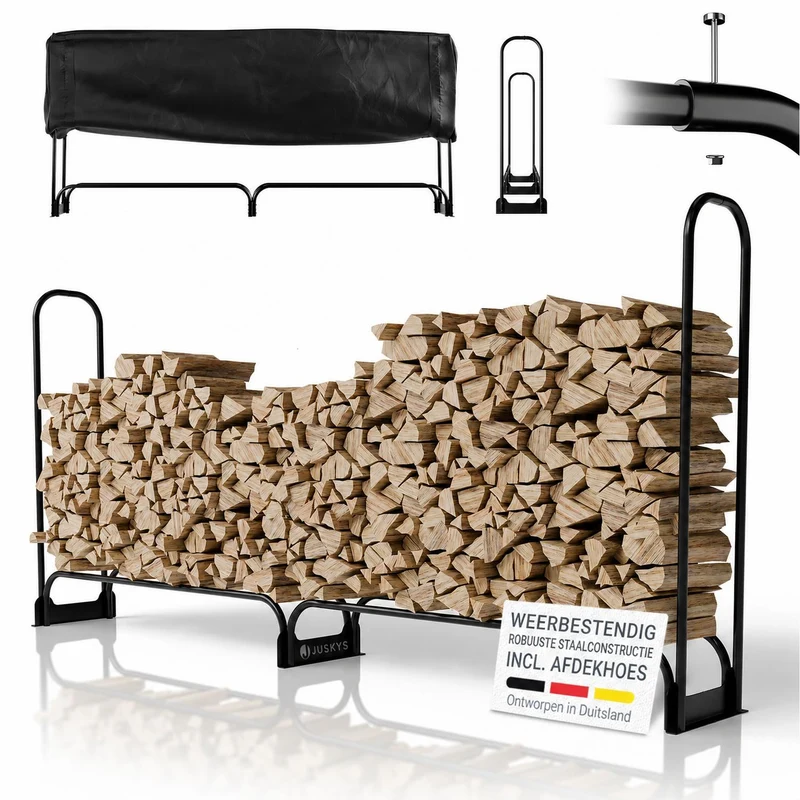 Abri à bois extérieur en acier