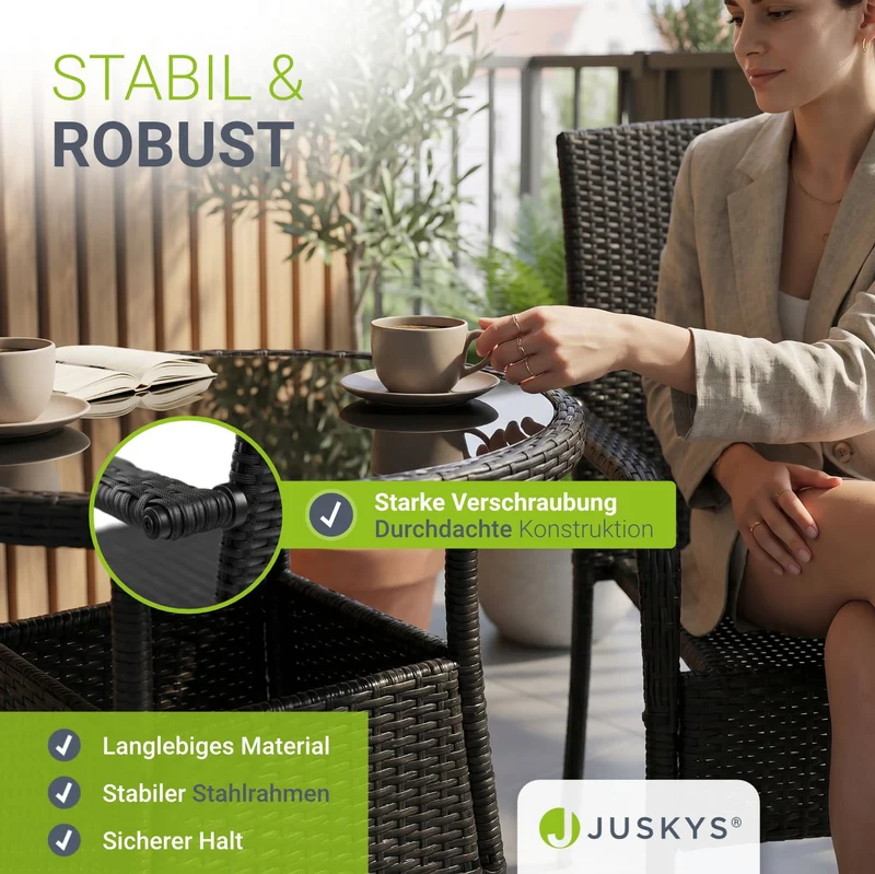 Chaises de jardin en résine tressée Yoro