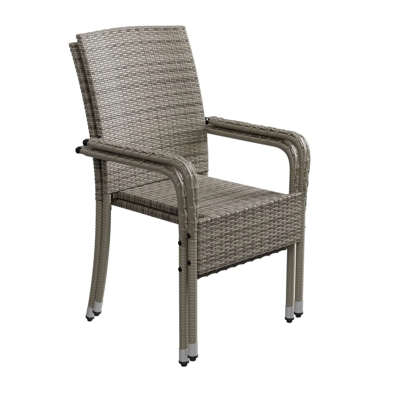 Chaises de jardin en résine tressée Yoro