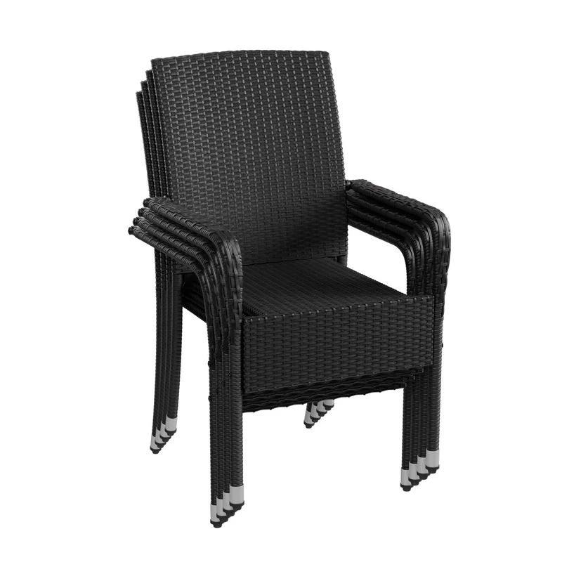 Chaises de jardin en résine tressée Yoro