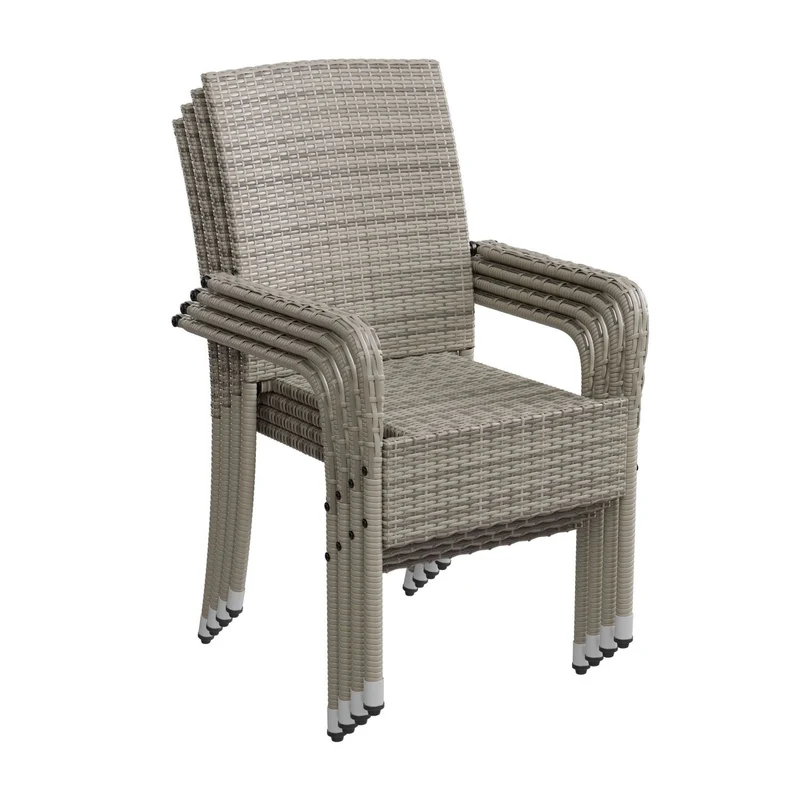 Chaises de jardin en résine tressée Yoro