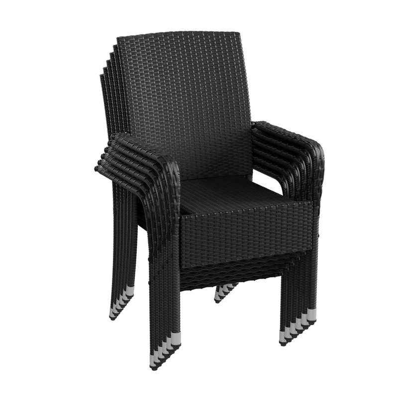 Chaises de jardin en résine tressée Yoro