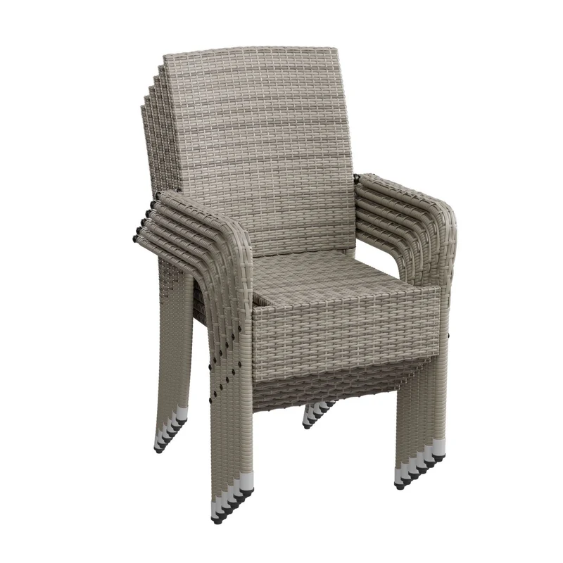 Chaises de jardin en résine tressée Yoro
