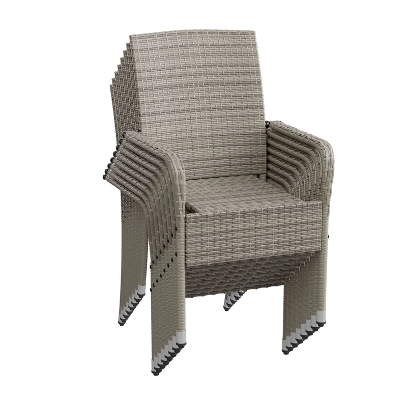 Chaises de jardin en résine tressée Yoro