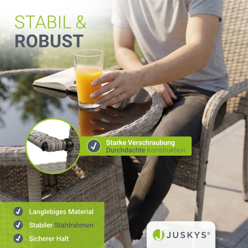 Chaises de jardin en résine tressée Yoro