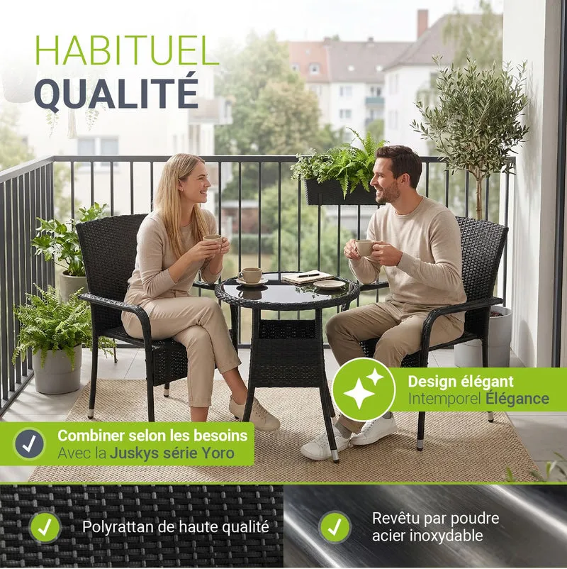 Chaises de jardin en résine tressée Yoro