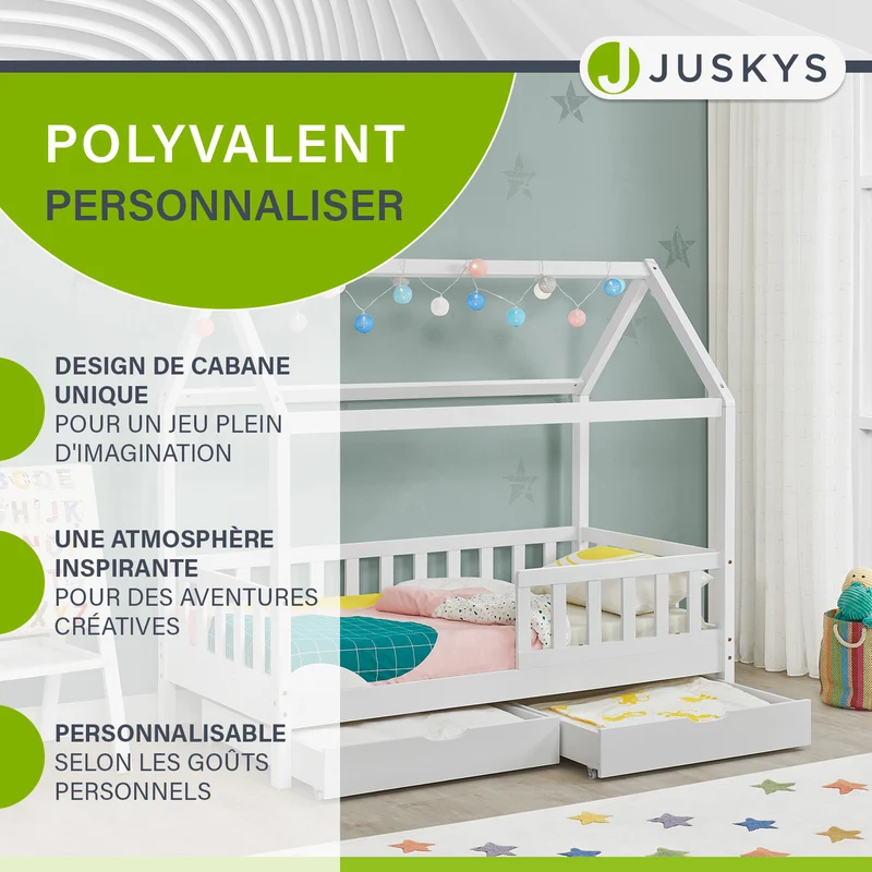 Lit enfant Marli 80 x 160 cm avec sommier