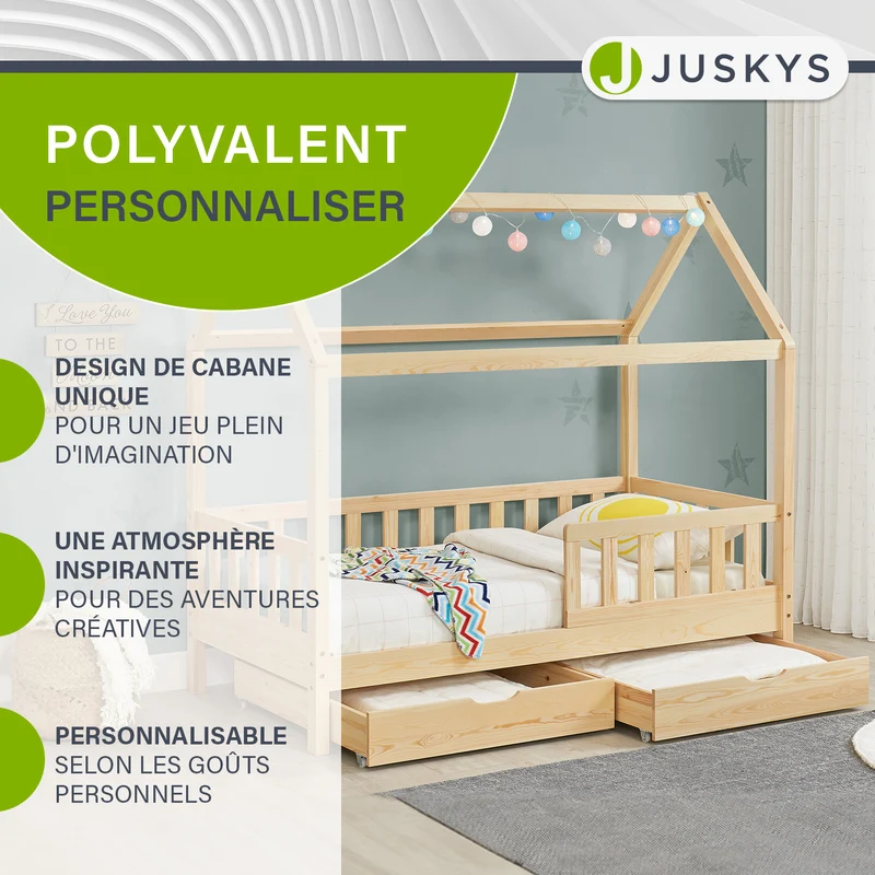 Lit enfant Marli 80 x 160 cm avec sommier