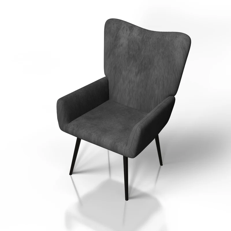 Fauteuil à oreilles avec tabouret Odense en option