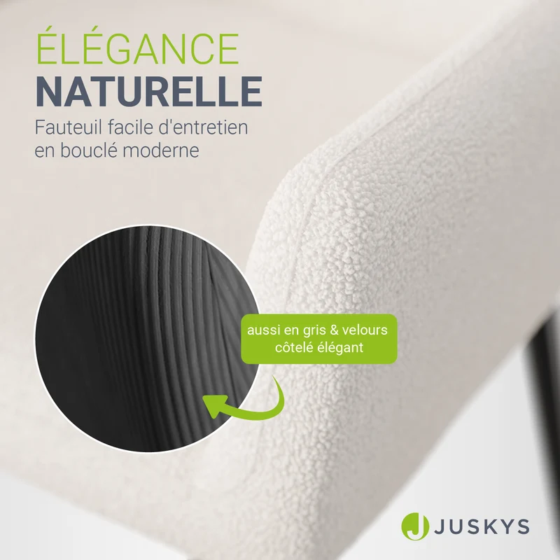 Fauteuil à oreilles avec tabouret Odense en option