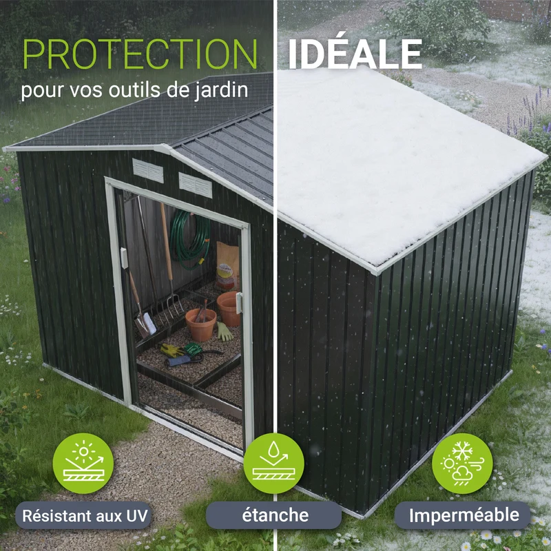 Abri de jardin en métal