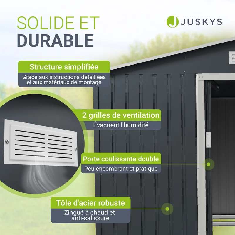 Abri de jardin en métal