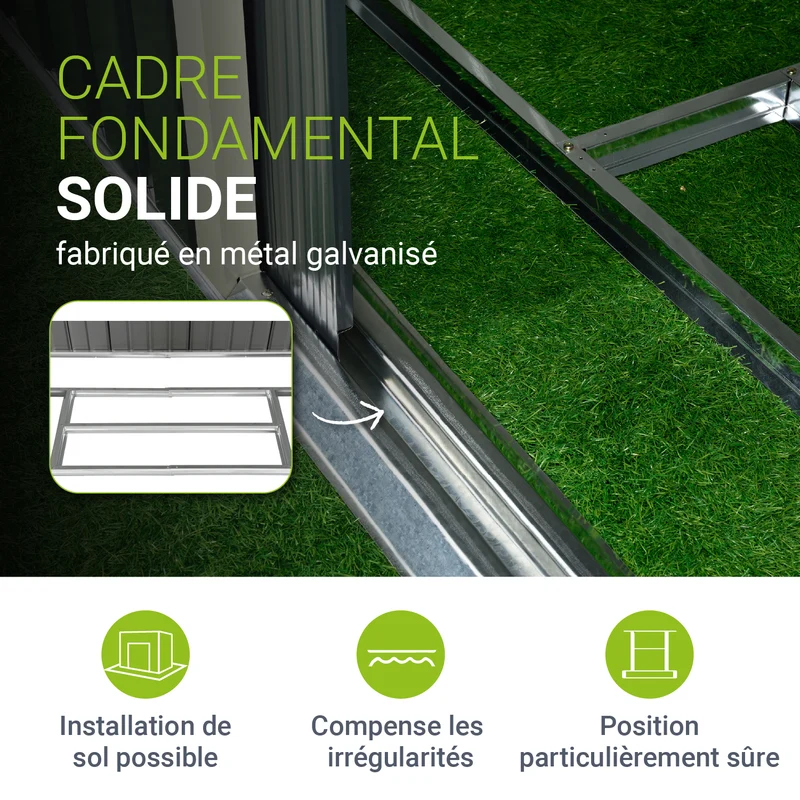 Abri de jardin en métal