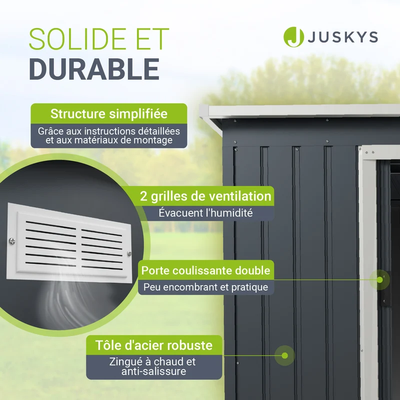 Abri de jardin en métal