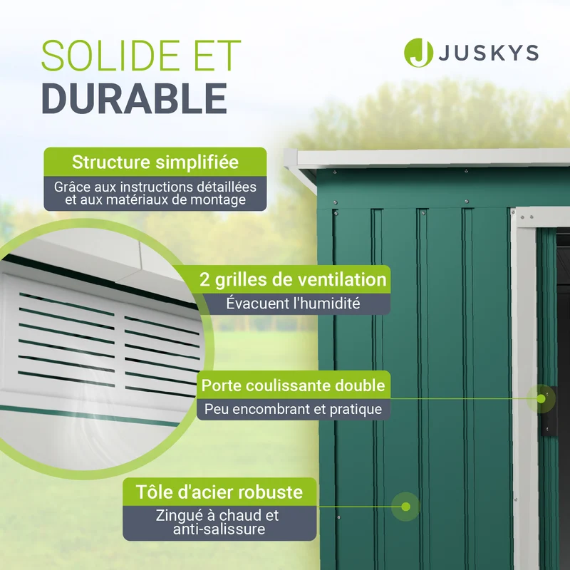 Abri de jardin en métal