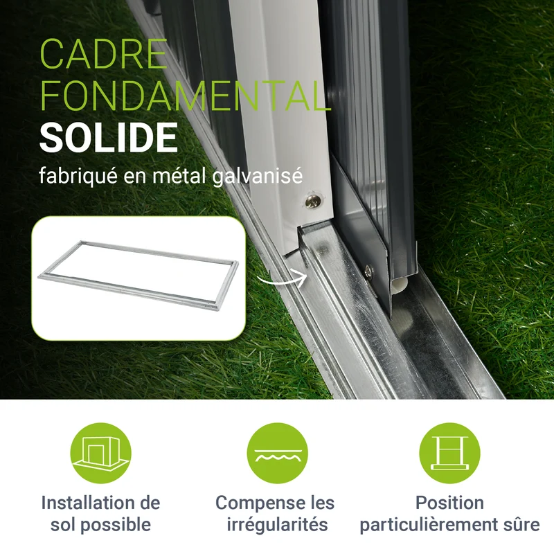 Abri de jardin en métal