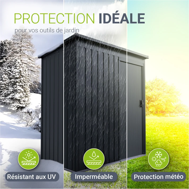 Abri de jardin en métal