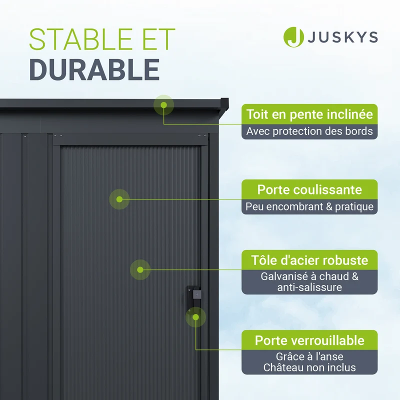 Abri de jardin en métal