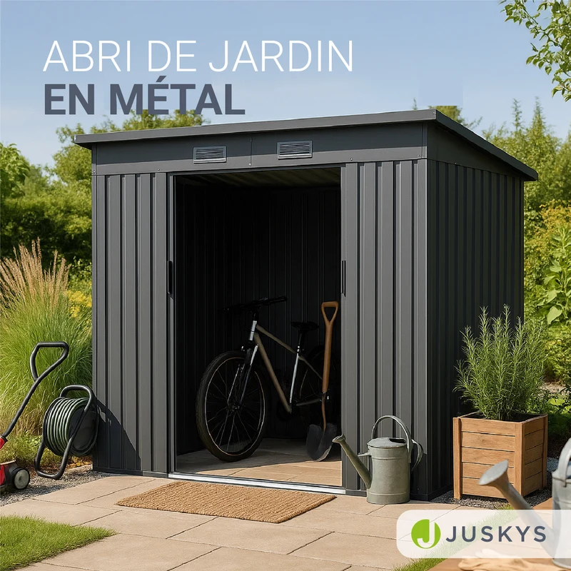 Abri de jardin en métal