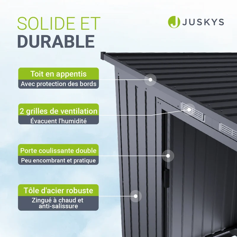 Abri de jardin en métal