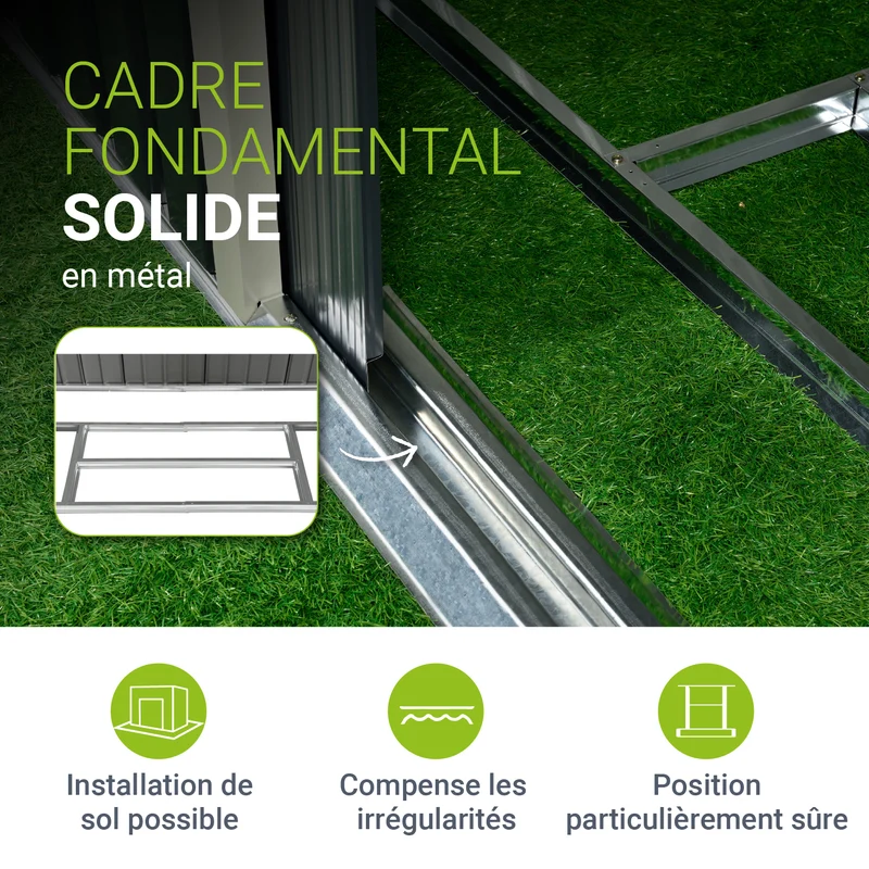 Abri de jardin en métal