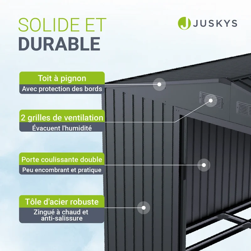 Abri de jardin en métal