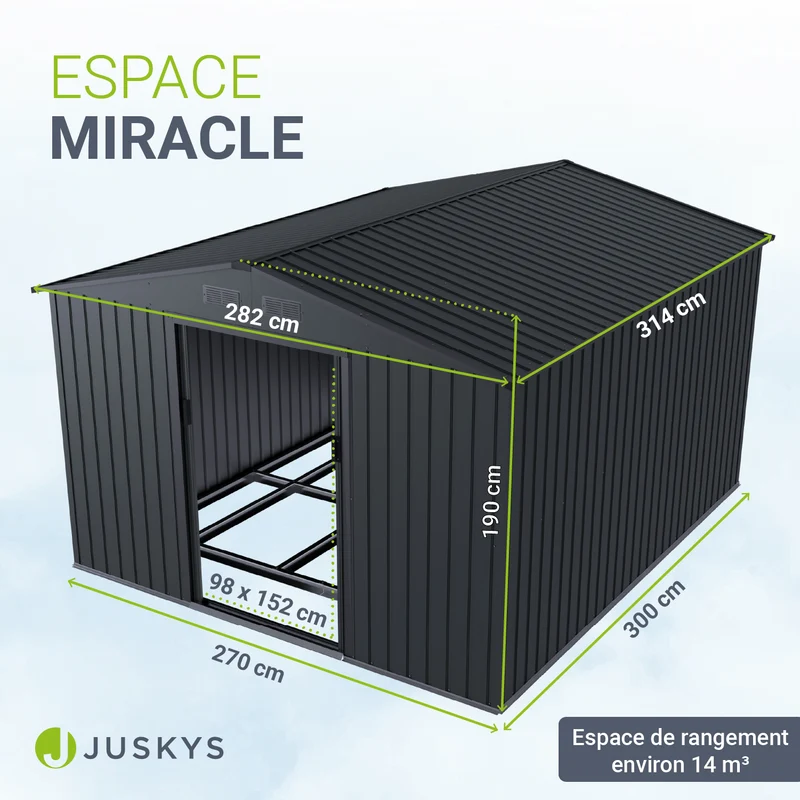 Abri de jardin en métal