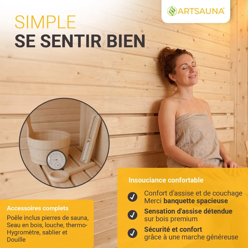 Sauna finlandais Fjora L