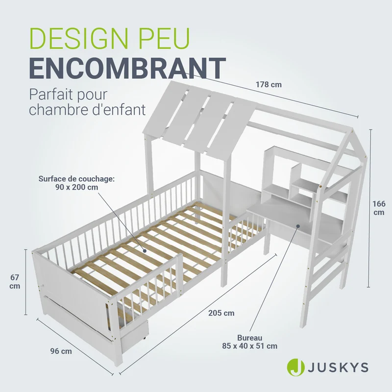 Lit enfant Yari 90 x 200 cm