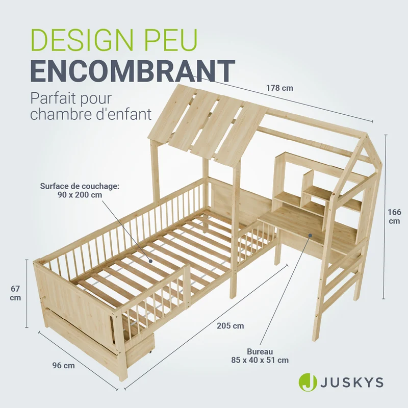 Lit enfant Yari 90 x 200 cm