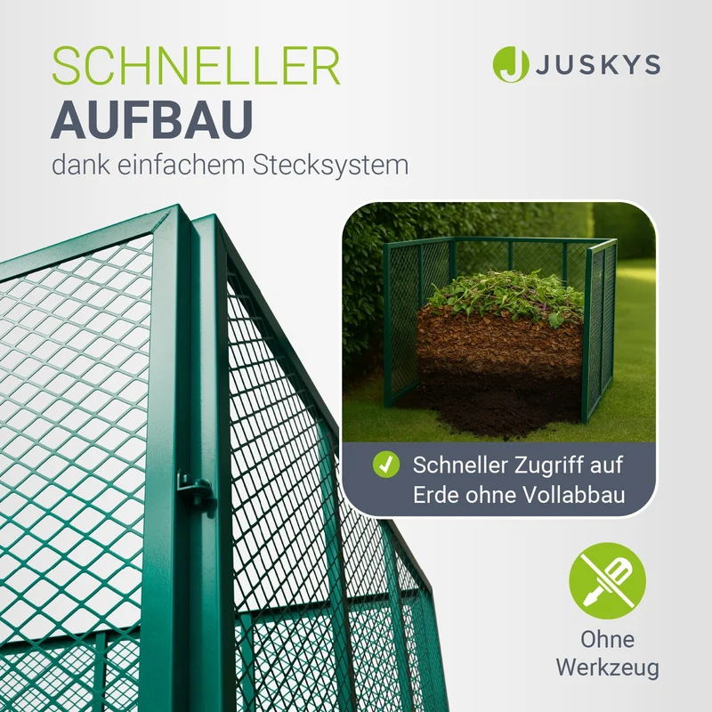 Composteur métallique pour déchets de jardin
