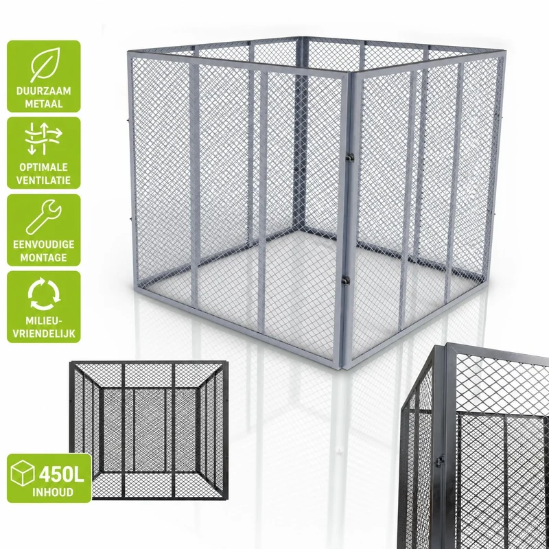 Composteur métallique pour déchets de jardin