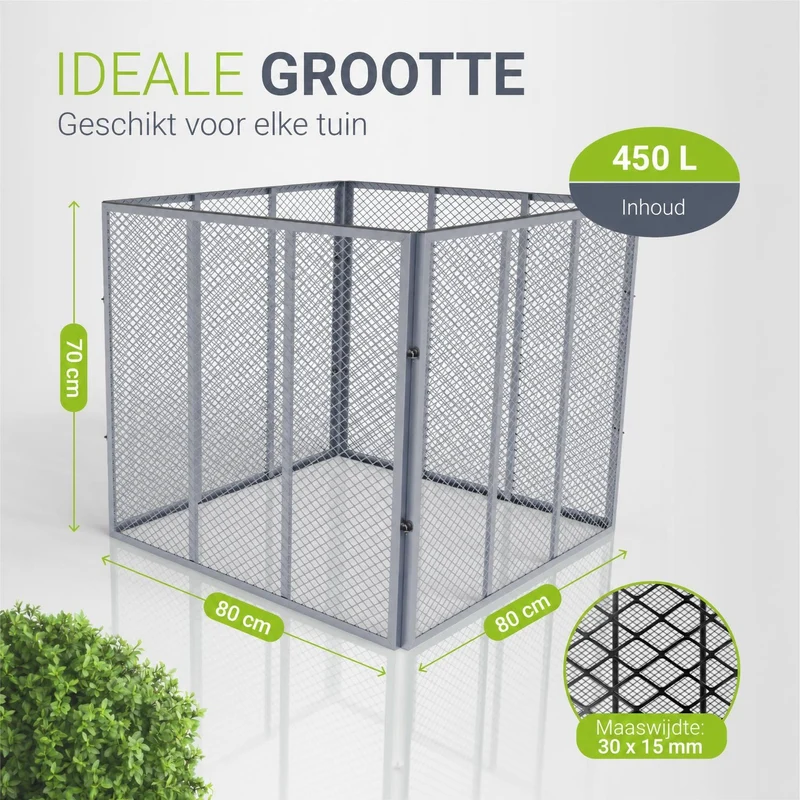 Composteur métallique pour déchets de jardin