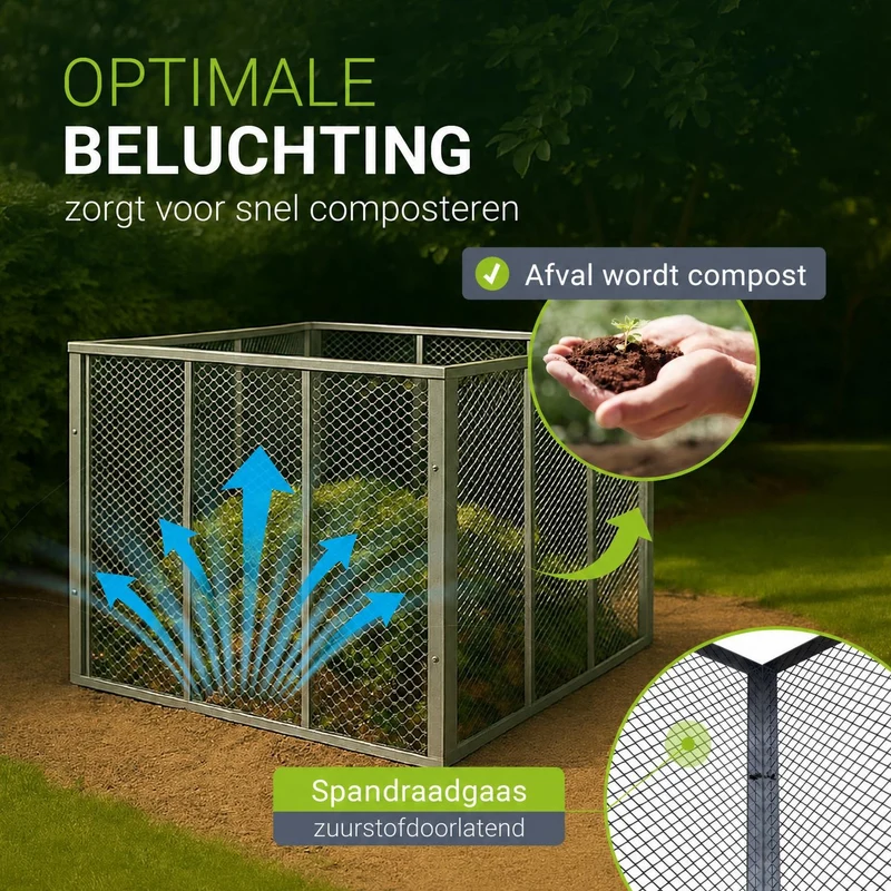Composteur métallique pour déchets de jardin