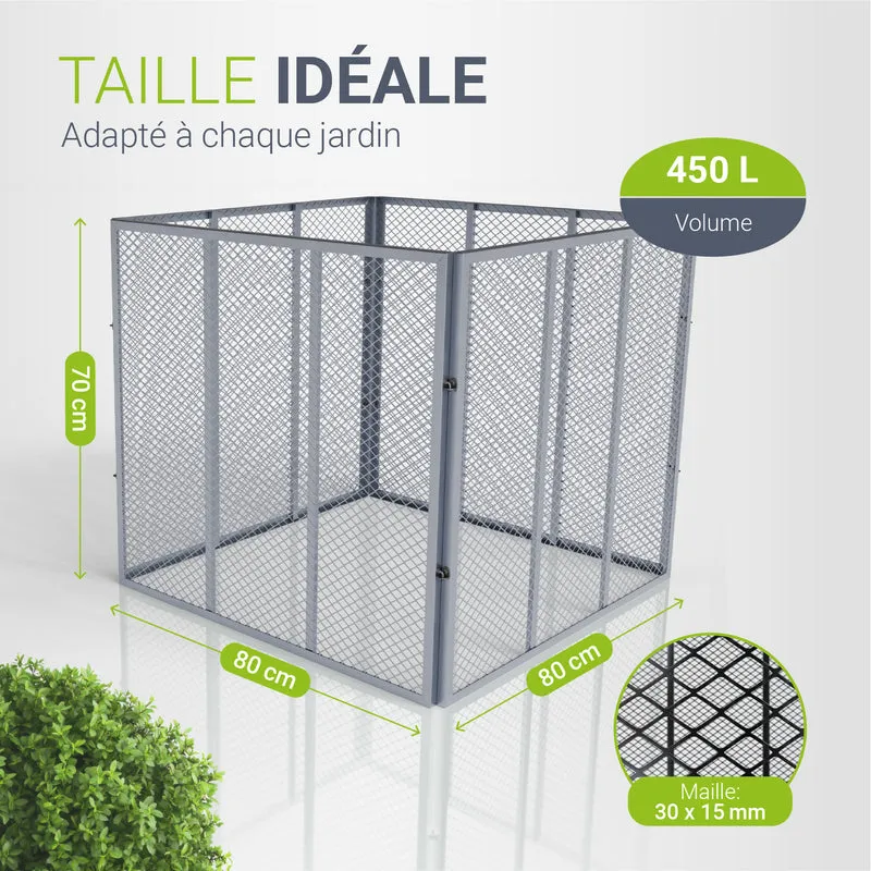 Composteur métallique pour déchets de jardin