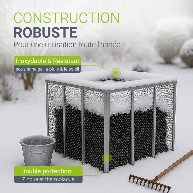 Composteur métallique pour déchets de jardin