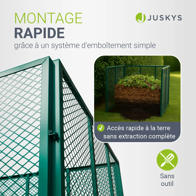 Composteur métallique pour déchets de jardin