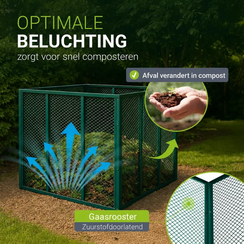 Composteur métallique pour déchets de jardin