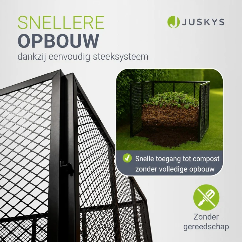 Composteur métallique pour déchets de jardin
