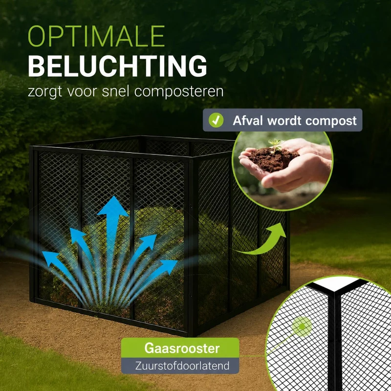Composteur métallique pour déchets de jardin