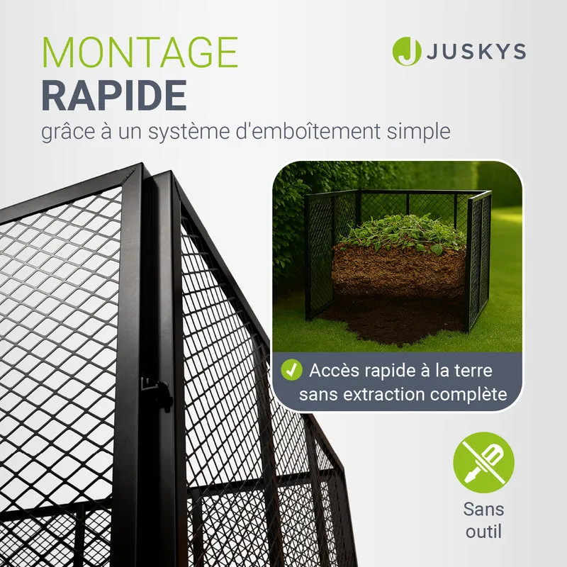 Composteur métallique pour déchets de jardin