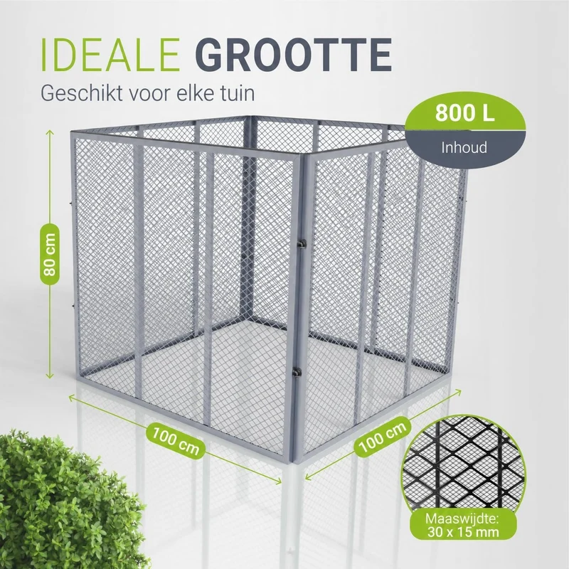 Composteur métallique pour déchets de jardin