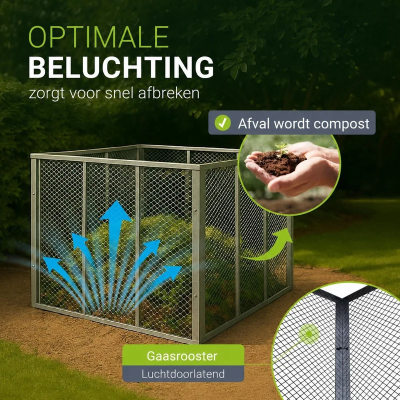 Composteur métallique pour déchets de jardin