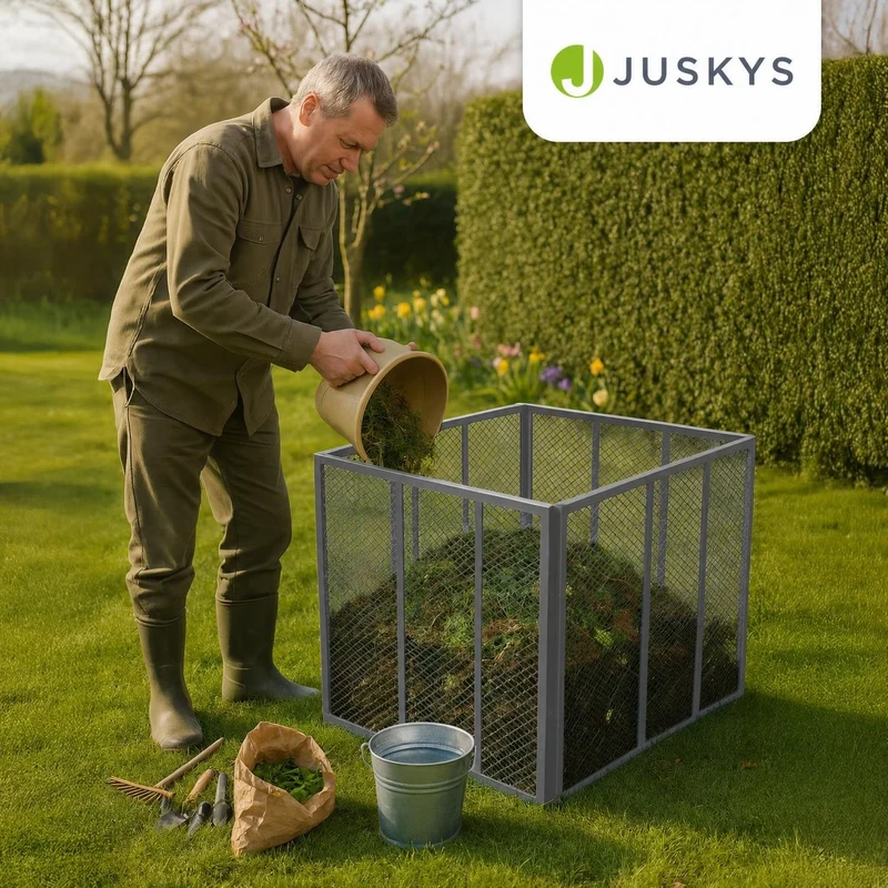 Composteur métallique pour déchets de jardin