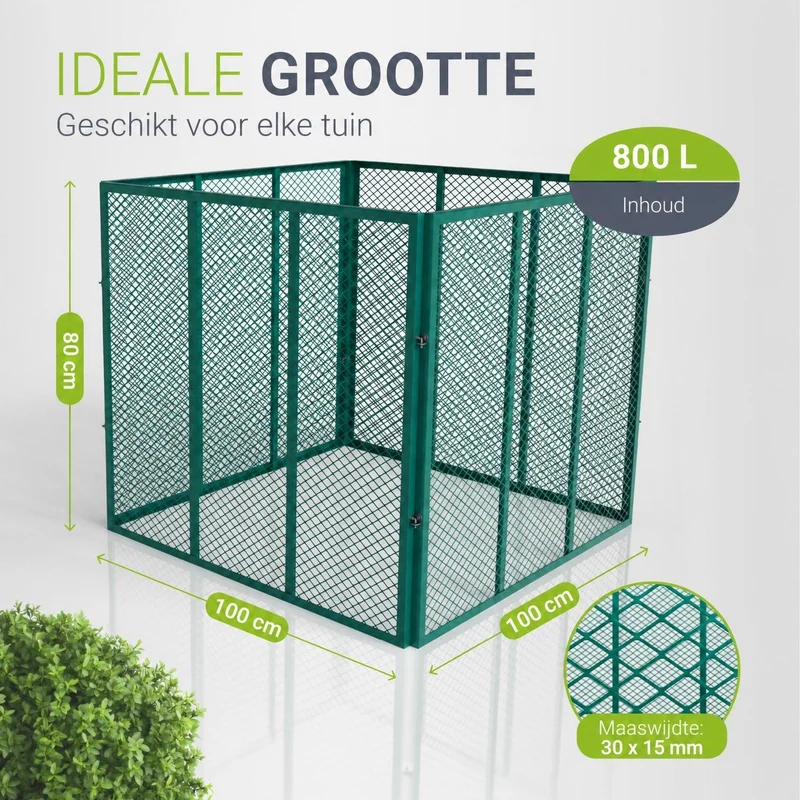 Composteur métallique pour déchets de jardin